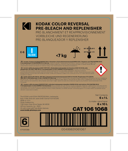 Color Reversal Pre-Bleach and Replenisher To Make 6 x 10L (60 Liters)