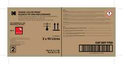 Color Print Bleach Fix and Replenisher, To Make 2 x 10L (20 Liters)